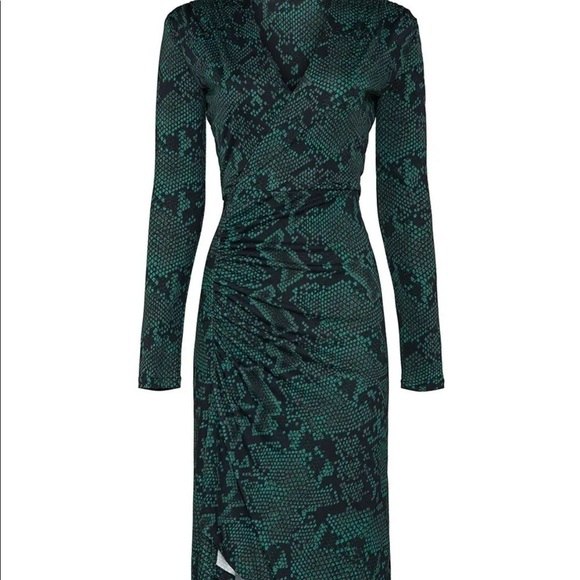 Atlein Green Snake Print Dress - Picture 8 of 10